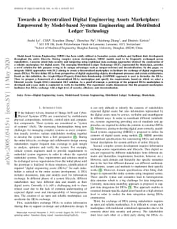 Towards a Decentralized Digital Engineering Assets Marketplace:
  Empowered by Model-based Systems Engineering and Distributed Ledger
  Technology