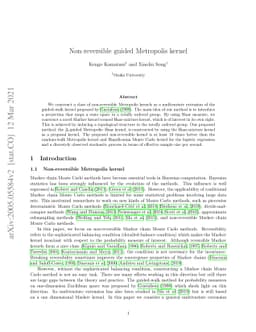 Non-reversible guided Metropolis kernel