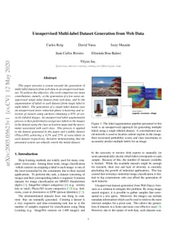 Unsupervised Multi-label Dataset Generation from Web Data