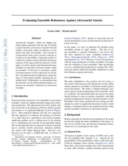 Evaluating Ensemble Robustness Against Adversarial Attacks