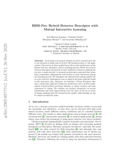 HDD-Net: Hybrid Detector Descriptor with Mutual Interactive Learning