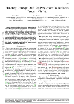 Handling Concept Drift for Predictions in Business Process Mining