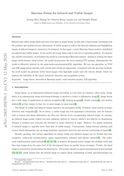 Bayesian Fusion for Infrared and Visible Images