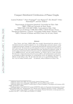 Compact Distributed Certification of Planar Graphs