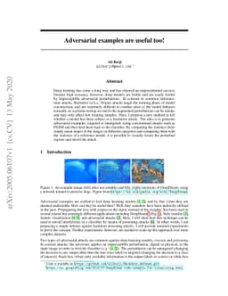 Adversarial examples are useful too!