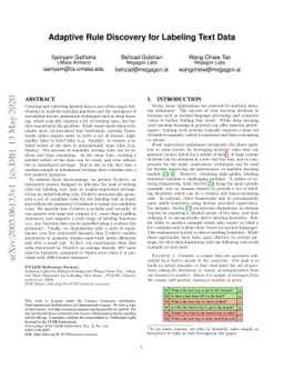 Adaptive Rule Discovery for Labeling Text Data