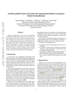 Attribute-guided Feature Extraction and Augmentation Robust Learning for
  Vehicle Re-identification