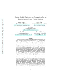 Digital Social Contracts: A Foundation for an Egalitarian and Just
  Digital Society