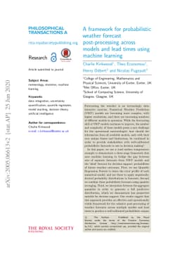 A framework for probabilistic weather forecast post-processing across
  models and lead times using machine learning