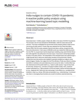 India nudges to contain COVID-19 pandemic: a reactive public policy
  analysis using machine-learning based topic modelling