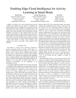 Enabling Edge Cloud Intelligence for Activity Learning in Smart Home