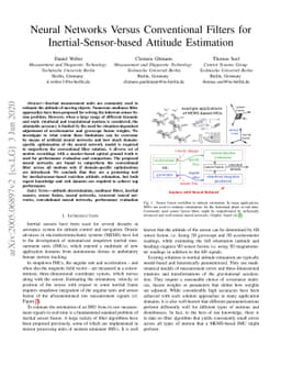 Neural Networks Versus Conventional Filters for Inertial-Sensor-based
  Attitude Estimation