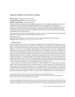 Cognitive Amplifier for Internet of Things