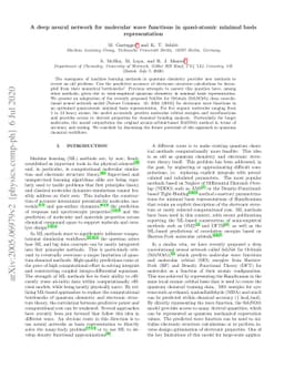 A deep neural network for molecular wave functions in quasi-atomic
  minimal basis representation