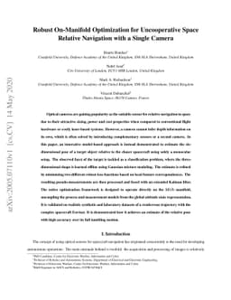 Robust On-Manifold Optimization for Uncooperative Space Relative
  Navigation with a Single Camera