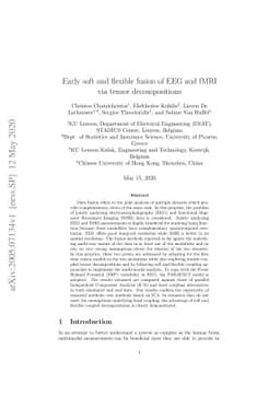 Early soft and flexible fusion of EEG and fMRI via tensor decompositions