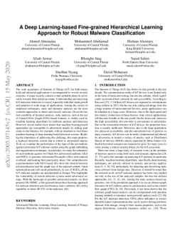 A Deep Learning-based Fine-grained Hierarchical Learning Approach for
  Robust Malware Classification
