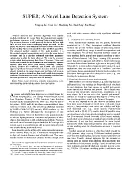 SUPER: A Novel Lane Detection System
