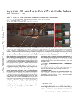 Single Image HDR Reconstruction Using a CNN with Masked Features and
  Perceptual Loss