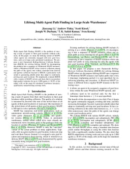 Lifelong Multi-Agent Path Finding in Large-Scale Warehouses