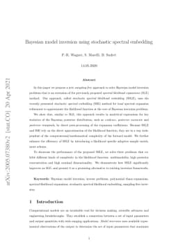 Bayesian model inversion using stochastic spectral embedding