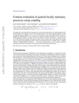 Contrast estimation of general locally stationary processes using
  coupling
