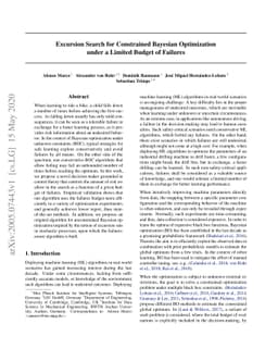 Excursion Search for Constrained Bayesian Optimization under a Limited
  Budget of Failures