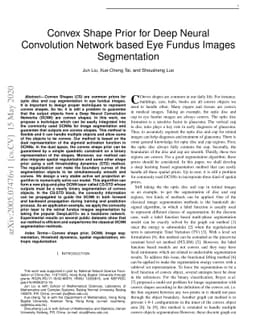 Convex Shape Prior for Deep Neural Convolution Network based Eye Fundus
  Images Segmentation
