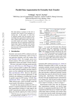 Parallel Data Augmentation for Formality Style Transfer