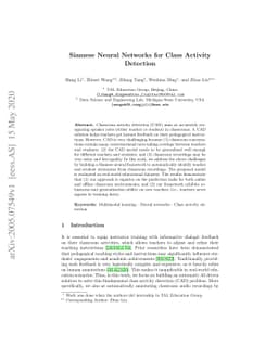Siamese Neural Networks for Class Activity Detection