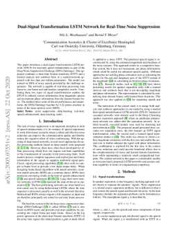 Dual-Signal Transformation LSTM Network for Real-Time Noise Suppression