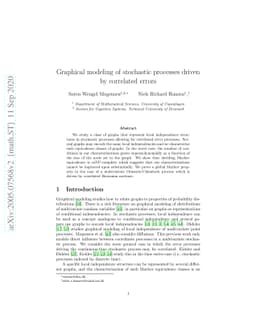 Graphical modeling of stochastic processes driven by correlated errors
