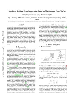 Nonlinear Residual Echo Suppression Based on Multi-stream Conv-TasNet