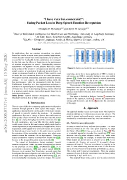 "I have vxxx bxx connexxxn!": Facing Packet Loss in Deep Speech Emotion
  Recognition