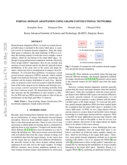 Partial Domain Adaptation Using Graph Convolutional Networks