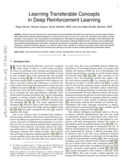 Learning Transferable Concepts in Deep Reinforcement Learning