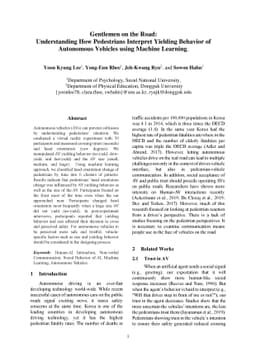 Gentlemen on the Road: Understanding How Pedestrians Interpret Yielding
  Behavior of Autonomous Vehicles using Machine Learning