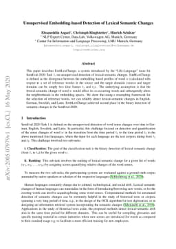 Unsupervised Embedding-based Detection of Lexical Semantic Changes