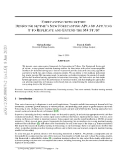 Forecasting with sktime: Designing sktime's New Forecasting API and
  Applying It to Replicate and Extend the M4 Study