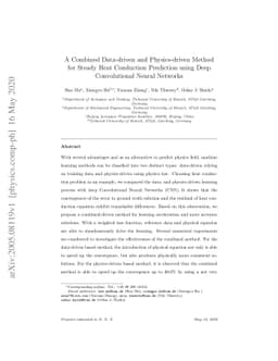 A Combined Data-driven and Physics-driven Method for Steady Heat
  Conduction Prediction using Deep Convolutional Neural Networks