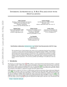Inferring astrophysical X-ray polarization with deep learning
