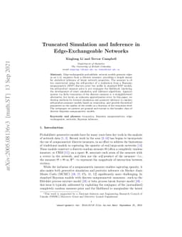 Truncated Simulation and Inference in Edge-Exchangeable Networks