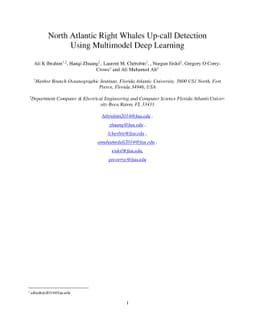 North Atlantic Right Whales Up-call Detection Using Multimodel Deep
  Learning