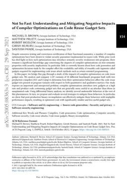 Not So Fast: Understanding and Mitigating Negative Impacts of Compiler
  Optimizations on Code Reuse Gadget Sets