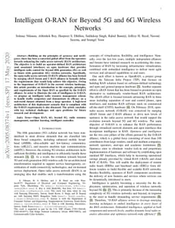 Intelligent O-RAN for Beyond 5G and 6G Wireless Networks