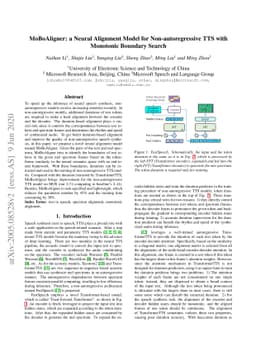 MoBoAligner: a Neural Alignment Model for Non-autoregressive TTS with
  Monotonic Boundary Search