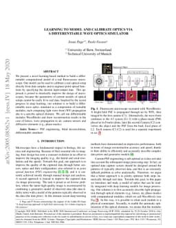 Learning to Model and Calibrate Optics via a Differentiable Wave Optics
  Simulator