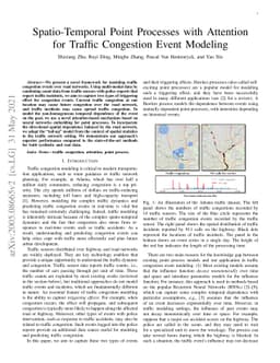 Spatio-Temporal Point Processes with Attention for Traffic Congestion
  Event Modeling