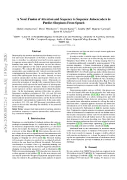 A Novel Fusion of Attention and Sequence to Sequence Autoencoders to
  Predict Sleepiness From Speech