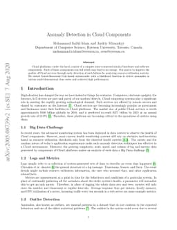 Anomaly Detection in Cloud Components